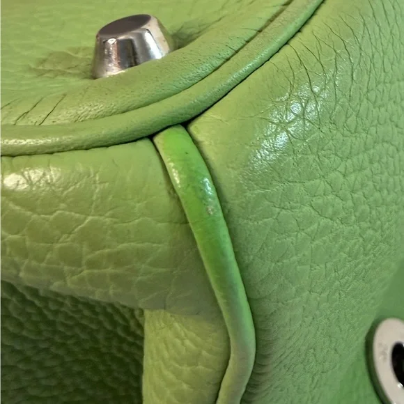 Dior Green Pebbled Leather Medium Issime Shopper Tote with Detachable Pouch - Picture 10 of 10